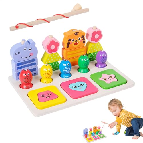 Lunaobrik Magnetisches Angelspiel für Kleinkinder, magnetisches Angelspiel für Kleinkinder, verschiedene Tischpuzzleform, kreatives Feinmotorik-Spielzeug für Mädchen Lunaobrik Magnetisches Angelspiel für Kleinkinder, magnetisches Angelspiel für Kleinkinder, verschiedene Tischpuzzleform, kreatives Feinmotorik-Spielzeug für Mädchen von Lunaobrik