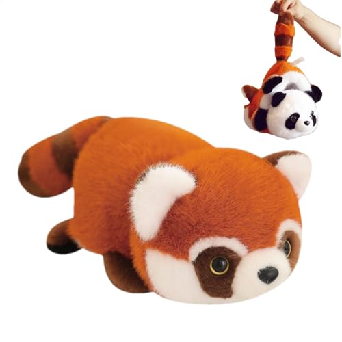 Lunaobrik Niedliche Wende-Plüschtiere - Wende-Plüschtiere, Fidget Stoffpanda,Wendbares rotes Panda-Spielzeug | Wendeplüschtier, Stofftier, für Kinder, Heimsofa-Dekoration, Geburtstagsgeschenk von Lunaobrik