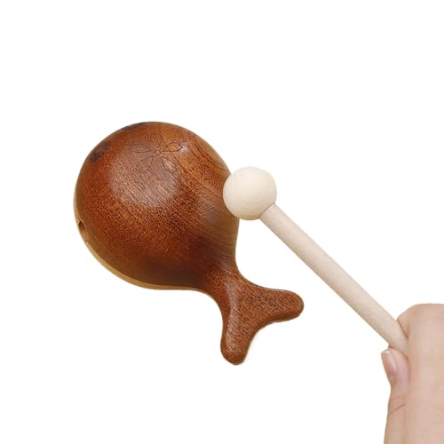 Lunaobrik Perkussionsinstrument | Anti-Stress-Trommel aus Holz, dekoratives Musikspielzeug für Schreibtisch, , Zuhause, Reisen oder im Freien von Lunaobrik