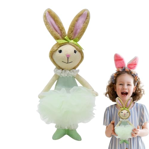 Lunaobrik Plüschtier Osterhase Plüschtier Osterhase gefüllt, Squishy und weich, Osterhase im Kleid, Plüschhase Plüschhase, umarmbar und waschbar für die von Lunaobrik