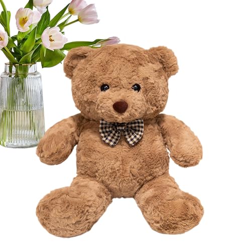 Lunaobrik -Puppe, kuscheliger , Bär-Spielzeug, 39,7 cm (15,75 Zoll), kuschelige Teddybären, S und gemütlich, mit Krawatte für Heimdekoration von Lunaobrik