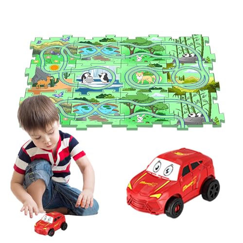 Lunaobrik Puzzlebahn für Eisenbahnwagen, Schienenset für Puzzlewagen, Eisenbahnwagen Puzzle Rennstrecke | Lernspielzeug, Puzzle Racer mit Erdthema, Puzzle Track, Spielzeug Lunaobrik Puzzlebahn für Eisenbahnwagen, Schienenset für Puzzlewagen, Eisenbahnwagen Puzzle Rennstrecke | Lernspielzeug, Puzzle Racer mit Erdthema, Puzzle Track, Spielzeug von Lunaobrik