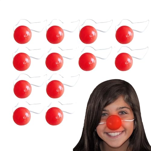 Lunaobrik Rote Nase: glänzende Nase, beleuchtete Zirkusnase, elastisch, 12 Stück, beleuchtete Zirkus-Nasen, elastisch, Kostüm, Anziehungszubehör, Nase Lunaobrik Rote Nase: glänzende Nase, beleuchtete Zirkusnase, elastisch, 12 Stück, beleuchtete Zirkus-Nasen, elastisch, Kostüm, Anziehungszubehör, Nase von Lunaobrik