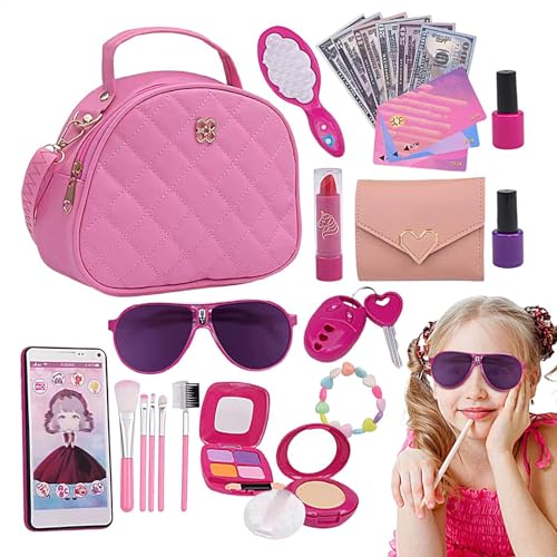 Lunaobrik Spielzeug-Handtasche mit Zubehör, Handtaschen-Set für Mädchen | Sieht aus, als würde man 27 x Spielzeugset spielen – Handtasche, Anziehspielzeug mit Geldbörse, Telefonen, Lunaobrik Spielzeug-Handtasche mit Zubehör, Handtaschen-Set für Mädchen | Sieht aus, als würde man 27 x Spielzeugset spielen – Handtasche, Anziehspielzeug mit Geldbörse, Telefonen, von Lunaobrik