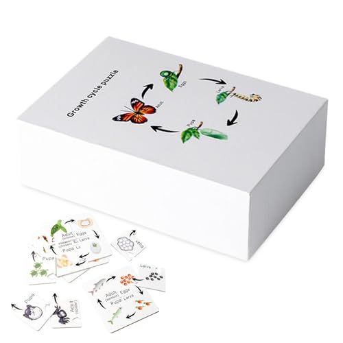 Lunaobrik Wissenschaftliches Spielzeug für Kinder, Lebenszyklusspielzeug für Kinder | Wissenschaftliches Kit für den Kindergarten Tablett für den lustigen Lebenszyklus, innovatives Lernwerkzeug für von Lunaobrik