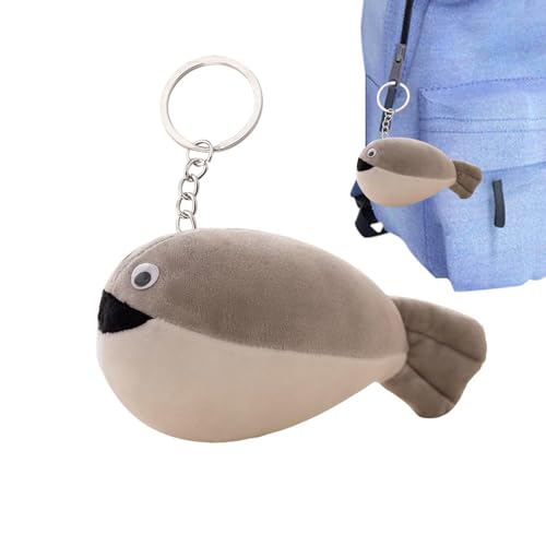 Maching Sacabama Baspis Plüschpuppen Strandfischen Strea tragbare Tiertier, tragbare weiche Tierpuppe | Plüschpuffer für Rucksack, Taschen, Tasten, Soft Sacabama von Lunaobrik