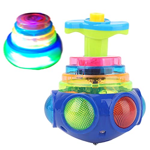 Music Spinner Toy - Shining Toy, Kinder Music Spinning Tops, Light Up Spinning Tops für Kinder, LED Light Up Spinning Tops, Giroscope Toys Faty Favors, Musik, die auf den Deckel kommt, 2,76 x 3,15 x von Lunaobrik
