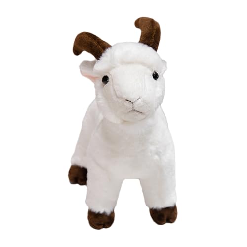 Plüschkissen – Weiche Ziegenpuppe, weiches Material | Stil, flauschig und bequem, 11,8 Zoll, dekorativ und funktional, Geschenk für alle Altersgruppen, niedlich und vielseitig von Lunaobrik