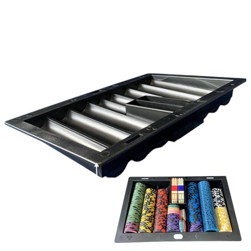 Poker -Chiphalter - Pokerschale, Casinoo -Chip -Fall | Game Night Tragbarer Poker-Chip-Halter, Poker-Chip-Tabletthalter, Poker-Händler-Chip-Tablett-Tablettkarten-Tisch-Tisch organisieren, dur-möglich von Lunaobrik