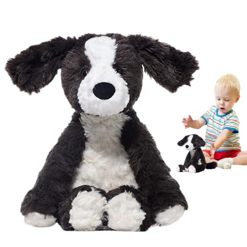 Schwarz und Weiß Welpe Plüsch Spielzeug für Welpen Welpen Spielzeug Collie Rand des Welpen Realistisch | Simulierte Tierplüschspielzeug, Bossdekoration von Lunaobrik