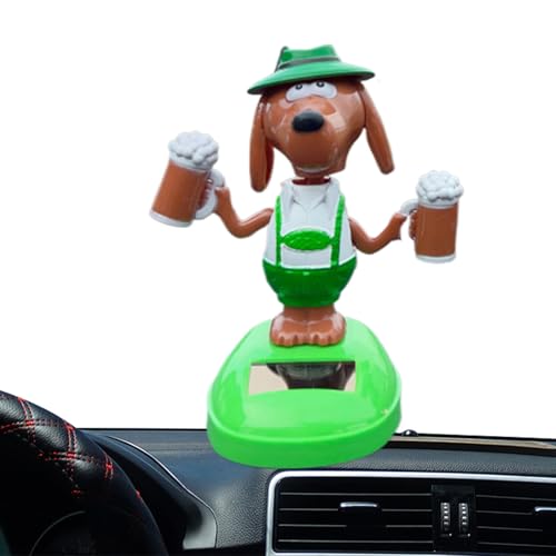 Solar-Bobble Kopf Hund - Zitternes Armaturenbrett-Ornament, Lustige, schwingende Welpenfigur, Cartoon-Dekoration Für Fahrzeuginnenräume | Geschenk Spielzeugzubehör Solar-Bobble Kopf Hund - Zitternes Armaturenbrett-Ornament, Lustige, schwingende Welpenfigur, Cartoon-Dekoration Für Fahrzeuginnenräume | Geschenk Spielzeugzubehör von Lunaobrik