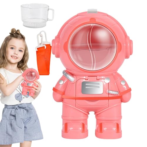 Wasserdispermeter für Kinder Schreibtischspender, Trinkwasserspielzeug Astronaut mit Wassertassen und Gurten | 250ml Wasserspender für und Mädchen von Lunaobrik