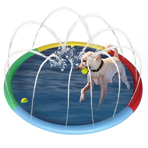 Wasserteppich für Haustiere, PVC-Matte, Kinderpool, interaktiver Sprüher mit rutschfestem Design, Verwendung im Park / Rasen / See im Innen- und Außenbereich Wasserteppich für Haustiere, PVC-Matte, Kinderpool, interaktiver Sprüher mit rutschfestem Design, Verwendung im Park / Rasen / See im Innen- und Außenbereich von Lunaobrik