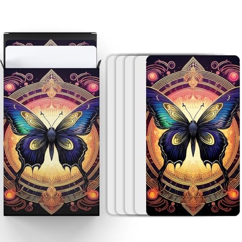 Lunaphora Leere Tarotkarten mit bedrucktem Rückendesign – Erstellen Sie Ihr eigenes DIY-Tarot Orakel-Kartendeck – Box mit 80 leeren Orakel-Tarotkarten zum Beschriften (7,0 x 12,1 cm) – von Lunaphora