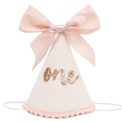 LunarCharm Hut zum 1. Geburtstag mit Schleife, Geburtstagsdekoration, glitzernder Zahlenhut mit Kegel, Foto-Requisite, Prinzessinnen-Mütze mit Schleife, Geburtstagskrone LunarCharm Hut zum 1. Geburtstag mit Schleife, Geburtstagsdekoration, glitzernder Zahlenhut mit Kegel, Foto-Requisite, Prinzessinnen-Mütze mit Schleife, Geburtstagskrone von LunarCharm