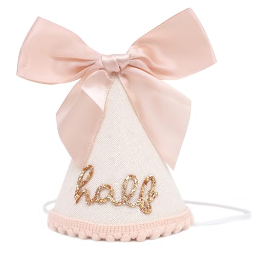 LunarCharm Hut zum 6. Monat Geburtstag mit Schleife, Baby Geburtstagsdekoration, glitzernder Zahlenhut mit Kegel, Foto-Requisite, Prinzessinnen-Mütze mit Schleife, Geburtstagskrone LunarCharm Hut zum 6. Monat Geburtstag mit Schleife, Baby Geburtstagsdekoration, glitzernder Zahlenhut mit Kegel, Foto-Requisite, Prinzessinnen-Mütze mit Schleife, Geburtstagskrone von LunarCharm