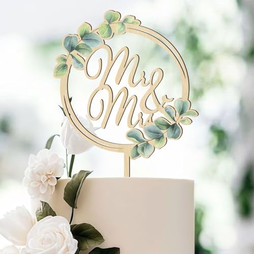 LunarCharm Mr & Mrs Cake Topper Grüner Hochzeitstortenaufsatz aus Holz Hochzeitstorte Deko Tortenstecker für Hochzeit Jubiläum Verlobung Antrag Party-Kuchendekoration LunarCharm Mr & Mrs Cake Topper Grüner Hochzeitstortenaufsatz aus Holz Hochzeitstorte Deko Tortenstecker für Hochzeit Jubiläum Verlobung Antrag Party-Kuchendekoration von LunarCharm