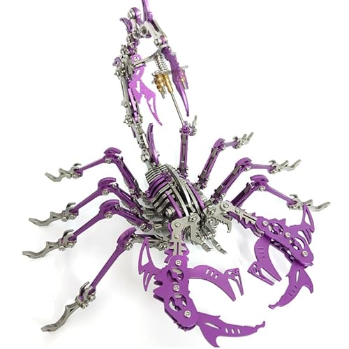Lunaro Mechanisches 3D Metall Puzzle Skorpion Steampunk Intelligential Modellbausatz für Erwachsene DIY Ornament Geschenke Kreatives, trendiges Geschenk mit Werkzeug von Lunaro