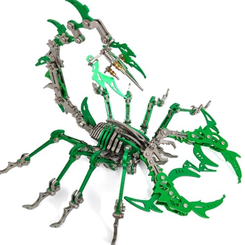 Lunaro Mechanisches 3D Metall Puzzle Skorpion Steampunk Intelligential Modellbausatz für Erwachsene DIY Ornament Geschenke Kreatives, trendiges Geschenk mit Werkzeug von Lunaro