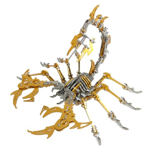 Lunaro Mechanisches 3D Metall Puzzle Skorpion Steampunk Intelligential Modellbausatz für Erwachsene DIY Ornament Geschenke Kreatives, trendiges Geschenk mit Werkzeug von Lunaro
