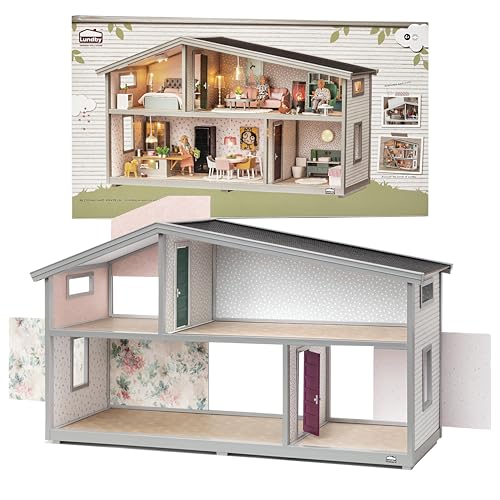 Lundby Puppenhaus – 2-stöckiges Miniatur Haus – Spielzeug für Mädchen und Jungen ab 4 Jahre – schöner & hochwertiger Dollhouse von Lundby