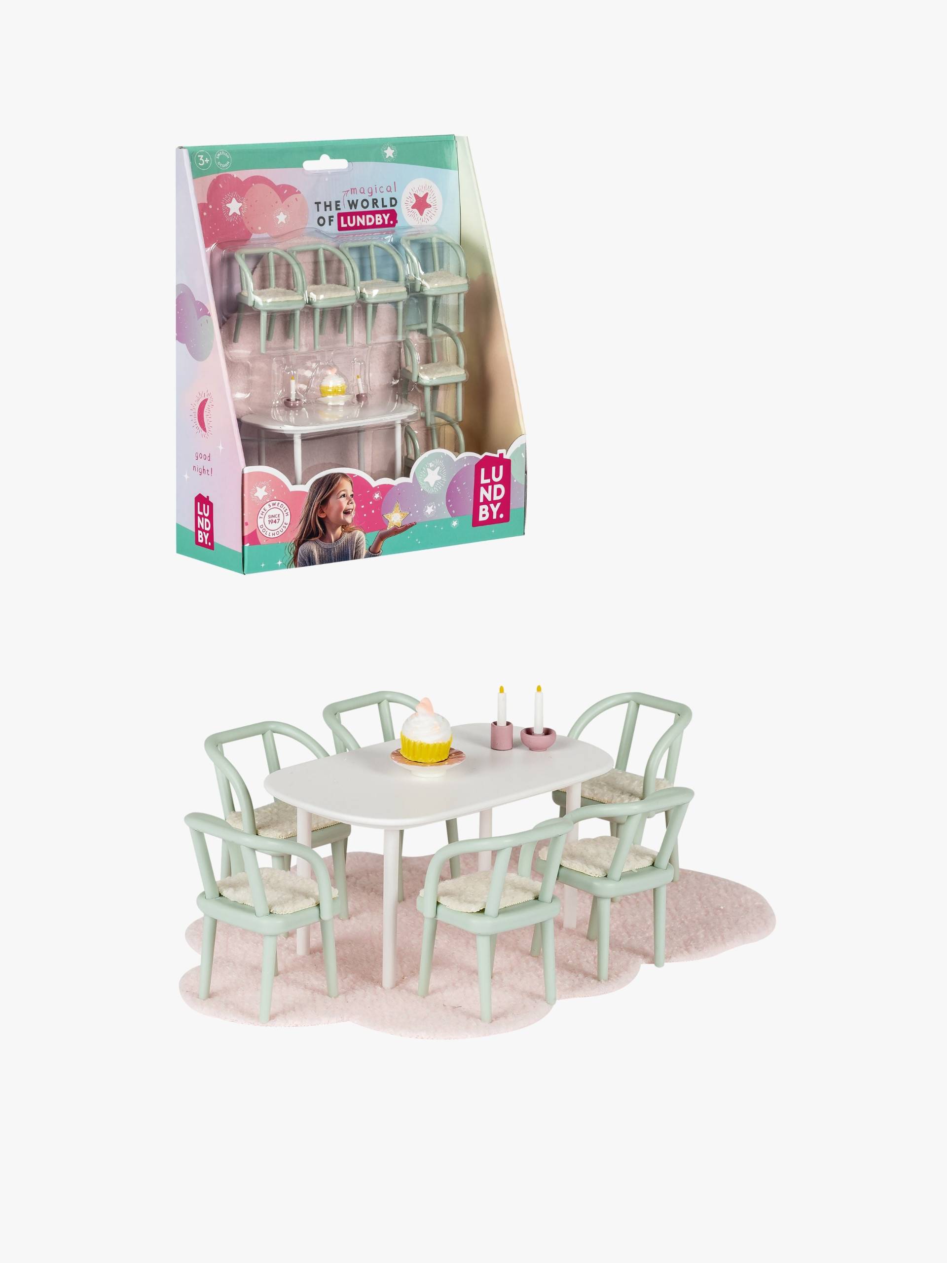 Lundby Puppenhauszubehör Esszimmermöbel 6 Teile Lundby Puppenhauszubehör Esszimmermöbel 6 Teile von Lundby