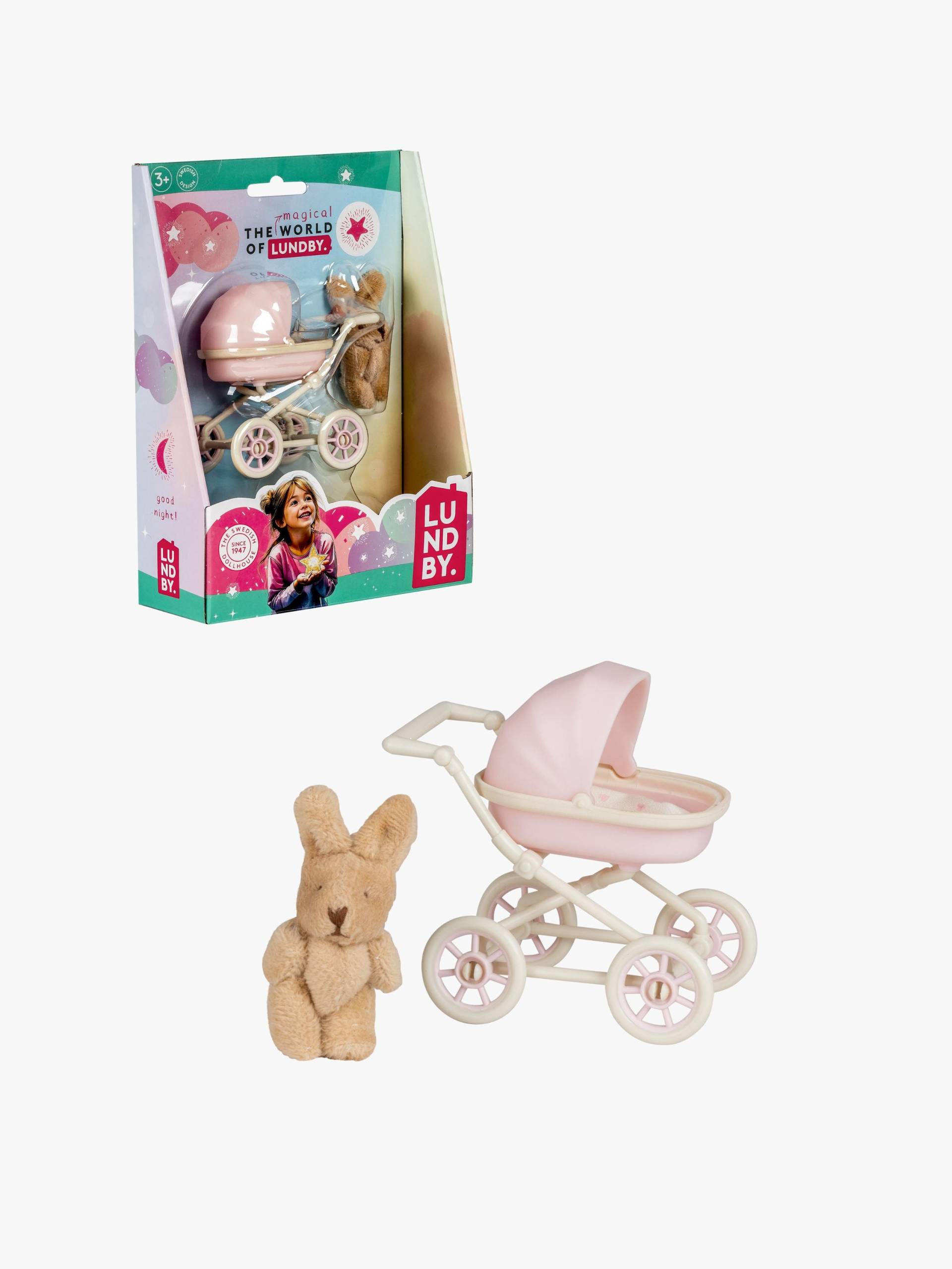 Lundby Puppenhauszubehör Kinderwagen &  Teddybär von Lundby