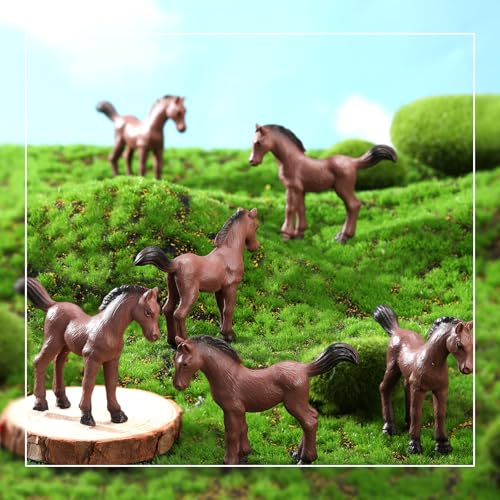Lunmon 50 Stück Kunststoff-Pferde-Figuren, realistisches Pony, Großpackung, winzige Pferdefiguren, Mini-Kunststoff-Pony, kleines Fohlen, Bauernhof, Tierstatuen für Pferd, Party, Gastgeschenk Lunmon 50 Stück Kunststoff-Pferde-Figuren, realistisches Pony, Großpackung, winzige Pferdefiguren, Mini-Kunststoff-Pony, kleines Fohlen, Bauernhof, Tierstatuen für Pferd, Party, Gastgeschenk von Lunmon