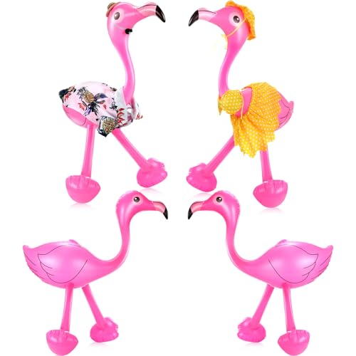 Lunmon Aufblasbarer rosa Flamingo mit hawaiianischem Kostüm-Zubehör-Set für Hawaii-Party-Dekoration, Outdoor-Indoor-Foto-Requisiten, Sommerlager, Geburtstagsdekoration, 4 Stück Lunmon Aufblasbarer rosa Flamingo mit hawaiianischem Kostüm-Zubehör-Set für Hawaii-Party-Dekoration, Outdoor-Indoor-Foto-Requisiten, Sommerlager, Geburtstagsdekoration, 4 Stück von Lunmon