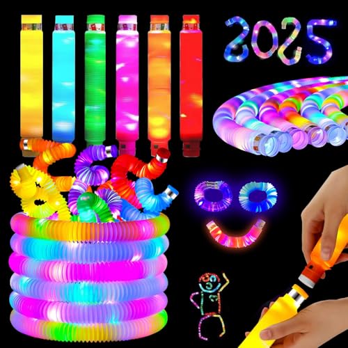 Lunriwis 12 Stück Pop Tubes, LED Light Up Gadgets Spielzeug, LED Retractable Tubes, Party Glow Stick Armband Dekoration, Kinder Geburtstag Bash Geschenke,Knicklichter Party Set für Kinder Lunriwis 12 Stück Pop Tubes, LED Light Up Gadgets Spielzeug, LED Retractable Tubes, Party Glow Stick Armband Dekoration, Kinder Geburtstag Bash Geschenke,Knicklichter Party Set für Kinder von Lunriwis
