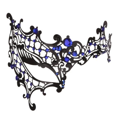 LuoAXINN Maskerade Ein-Augen-Maske for Frauen, glänzende Strass-Maske, for Party, Abschlussball, Ball, Party-Maske für Partys und Kostümpartys(Blue) von LuoAXINN