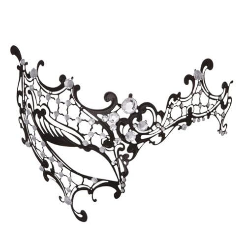 LuoAXINN Maskerade Ein-Augen-Maske for Frauen, glänzende Strass-Maske, for Party, Abschlussball, Ball, Party-Maske für Partys und Kostümpartys(White) von LuoAXINN