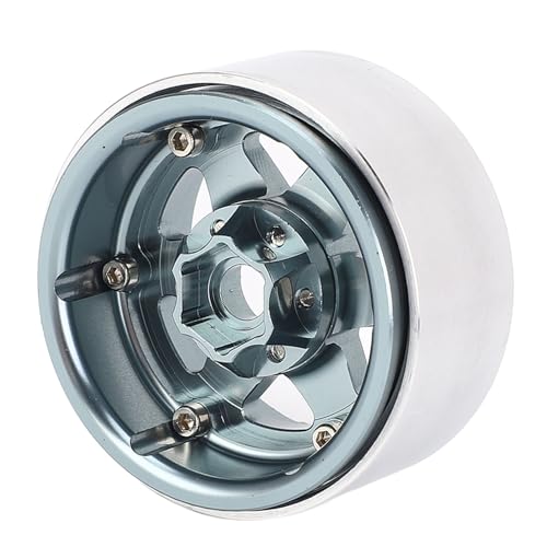 Leichte Aluminiumlegierung Kletterrad -Hub, Verbesserung der Leistung und Haltbarkeit mit Aussehen für 1/10 -Skala -RC -Metallrad -Hubs, Geeignet für Simulationscrawler (Ti-Farbe) von Luocute
