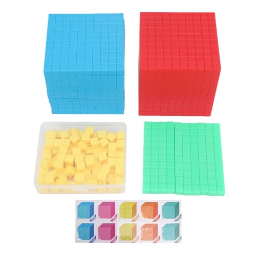 Luocute Bunte Mathe-Zähl Blöcke, Basis-Set mit 10 Blöcken, 121 Stück Platz-Wert-Blöcke Kindergarten-Zähl Würfel für Frühes Lernen, Intuitive Baubare Mathe Würfel für das Schulhaus Luocute Bunte Mathe-Zähl Blöcke, Basis-Set mit 10 Blöcken, 121 Stück Platz-Wert-Blöcke Kindergarten-Zähl Würfel für Frühes Lernen, Intuitive Baubare Mathe Würfel für das Schulhaus von Luocute