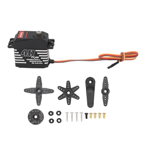 Luocute Digitales Servo High Torsion DC4.8-7,4 V 180 Grad Rotatable für RC-Auto-LKW-Crawler-Boot Roboter Aluminiumlegierung Rahmenabdeckung (40KG) von Luocute