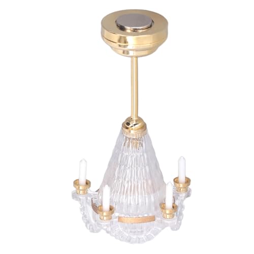 Luocute Dollhouse Candlestick Lampe, 1:12 Mini Candlestick Light European Style Vintage mit Kippschalter für Dollhouse Kitchen -Wohnungsdekor -Zubehör Luocute Dollhouse Candlestick Lampe, 1:12 Mini Candlestick Light European Style Vintage mit Kippschalter für Dollhouse Kitchen -Wohnungsdekor -Zubehör von Luocute