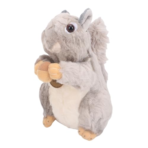 Luocute Eichhörnchen Gefülltes Tier, Entzückendes Weiches Kinder -Eichhörnchen -Plüschspielzeug, Geeignet für Desktop -Bücherregaldekoration von Luocute