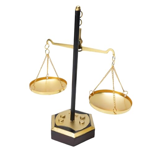 Luocute Metall Antique Gewichtsausgleichskala, Vintage -Waage -Schmucktablett, Retro -Anwaltskandlierin für Wohnkultur, Eisenverzierung mit Fairness Design Luocute Metall Antique Gewichtsausgleichskala, Vintage -Waage -Schmucktablett, Retro -Anwaltskandlierin für Wohnkultur, Eisenverzierung mit Fairness Design von Luocute