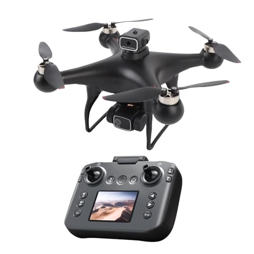 Luocute RC -Drohne mit Kamera Sechs Achse Gyroscope Hindernisvermeidung Optischer Strömungshöhe Halten Sie Fernbedienungsquadcopter, HD Electric Einstellbare Dual -Objektiv, EIS (2 Batterien) von Luocute