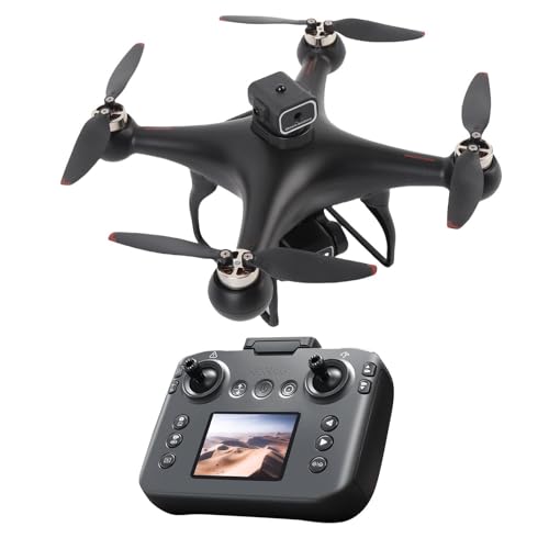 Luocute RC -Drohne mit Kamera Sechs Achse Gyroscope Hindernisvermeidung Optischer Strömungshöhe Halten Sie Fernbedienungsquadcopter, HD Electric Einstellbare Dual -Objektiv, EIS (3 Batterien) von Luocute