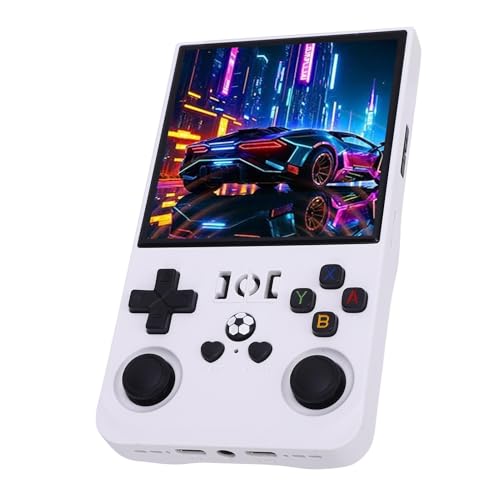 Luocute Retro Handheld Game Console, Erbaut in 18000 Spielen 4in 720x720 Bildschirm 4000mah Batterie Tragbare Taschenspielkonsole, Geeignet für Reisebereich Mobile Gaming (128G) von Luocute