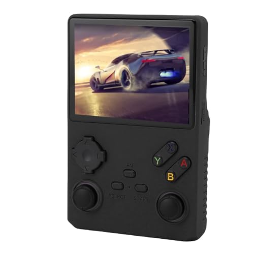 Luocute Retro-Handheld-Spielekonsole, 3,5-Zoll-Bildschirm mit Einer Auflösung von 640 X 480, Wiederaufladbarer Tragbarer Spieleplayer mit 45 Simulatoren, 256-GB-Speicherkarte, Geeignet für (Black) von Luocute