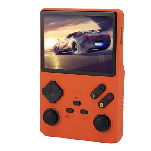 Luocute Retro-Handheld-Spielekonsole, 3,5-Zoll-Bildschirm mit Einer Auflösung von 640 X 480, Wiederaufladbarer Tragbarer Spieleplayer mit 45 Simulatoren, 256-GB-Speicherkarte, Geeignet für (ORANGE) von Luocute