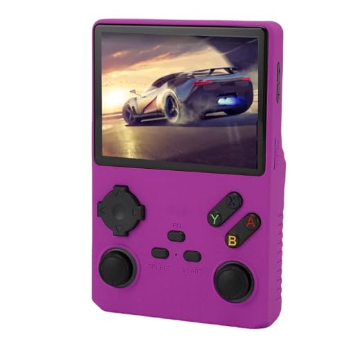 Luocute Retro-Handheld-Spielekonsole, 3,5-Zoll-Bildschirm mit Einer Auflösung von 640 X 480, Wiederaufladbarer Tragbarer Spieleplayer mit 45 Simulatoren, 256-GB-Speicherkarte, Geeignet für (Purple) von Luocute
