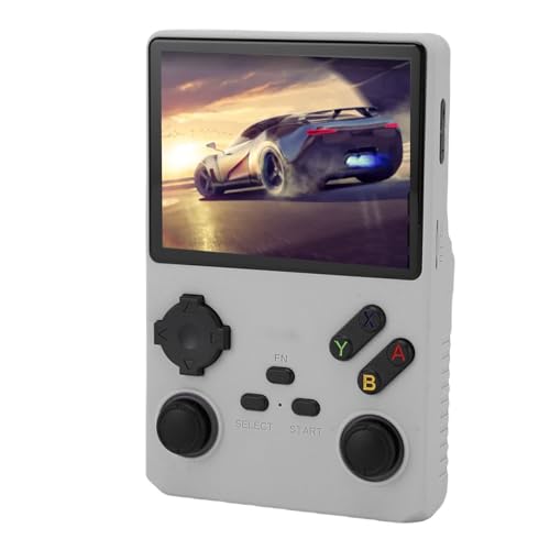 Luocute Retro-Handheld-Spielekonsole, 3,5-Zoll-Bildschirm mit Einer Auflösung von 640 X 480, Wiederaufladbarer Tragbarer Spieleplayer mit 45 Simulatoren, 256-GB-Speicherkarte, Geeignet für (Silver) von Luocute