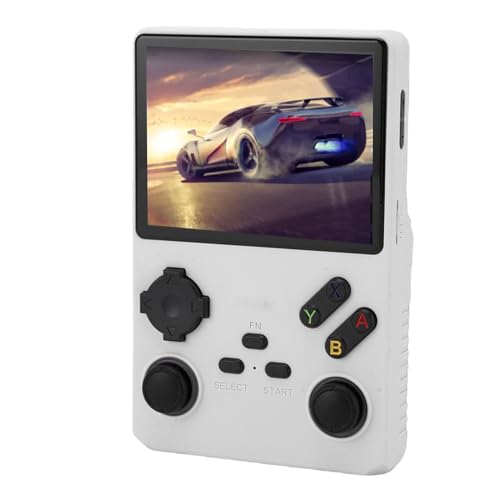 Luocute Retro-Handheld-Spielekonsole, 3,5-Zoll-Bildschirm mit Einer Auflösung von 640 X 480, Wiederaufladbarer Tragbarer Spieleplayer mit 45 Simulatoren, 256-GB-Speicherkarte, Geeignet für (White) von Luocute