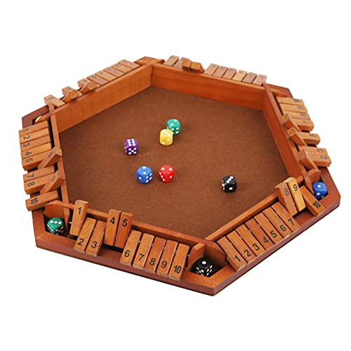 Luocute Verbesserte 1-6 Spieler Schließen das Box Würfelspiel, 15 X 13,2 Zoll Holzbretttisch-Mathematikspiel mit 16 Würfel für Erwachsene, Familienzimmerparty in Familienunterricht Luocute Verbesserte 1-6 Spieler Schließen das Box Würfelspiel, 15 X 13,2 Zoll Holzbretttisch-Mathematikspiel mit 16 Würfel für Erwachsene, Familienzimmerparty in Familienunterricht von Luocute