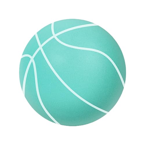 Luojuny Bequemer Touch-Basketball, geräuschlos, hoher Rückprall, geräuscharm, für den Innenbereich, Dribbeltraining Kinder, unbeschichteter, dichter Schaumstoff, Übungssport, Hüpfball Grün 21 von Luojuny