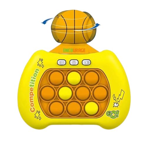Luojuny Interessantes Push-Blasen-Spielzeug, Lernspiel, schneller 360°-Drehball, frühe Handheld-Konsole, Stressabbau, Schlagen, Maulwurf, sensorisch Basketball von Luojuny