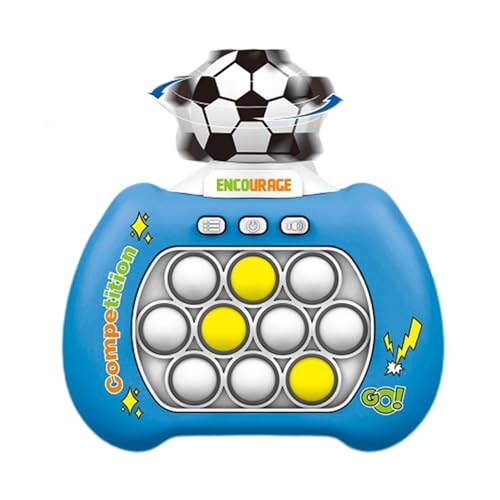 Luojuny Interessantes Push-Blasen-Spielzeug, Lernspiel, schneller 360°-Drehball, frühe Handheld-Konsole, Stressabbau, Schlagen, Maulwurf, sensorisch Fußball von Luojuny